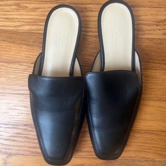 Banana Republic Black Leather Mule Shoes (New)- Women's 6.5 - Picture 6 of 6